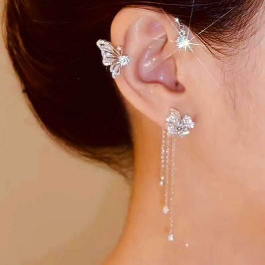 Butterfly Tassel Ear Hooks: A Symphony of Graceful Elegance