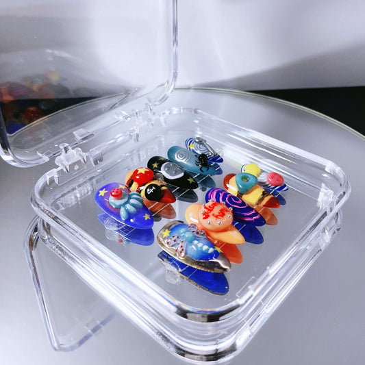 Colorful Cartoon Pattern Handmade Press on Nails