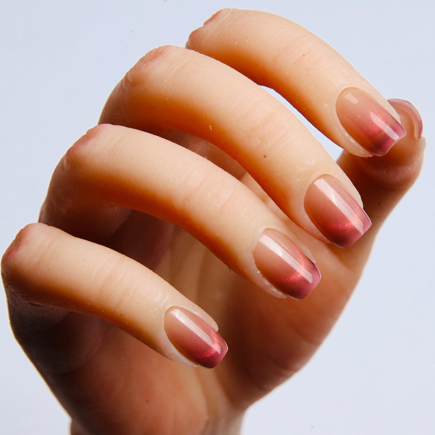 Ombre Soft - pink Hand - crafted Press on Nails