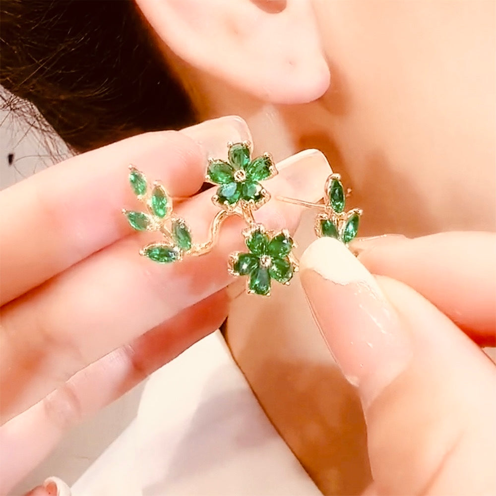 Green leaf Ear Climbers: A Vision of Graceful Beauty