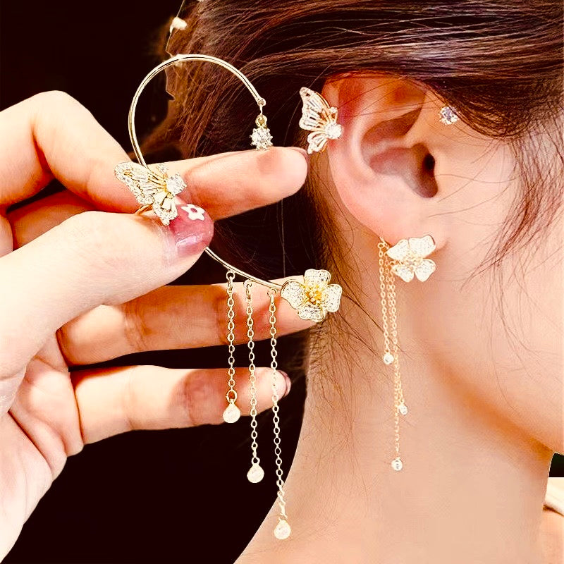 Butterfly Tassel Ear Hooks: A Symphony of Graceful Elegance