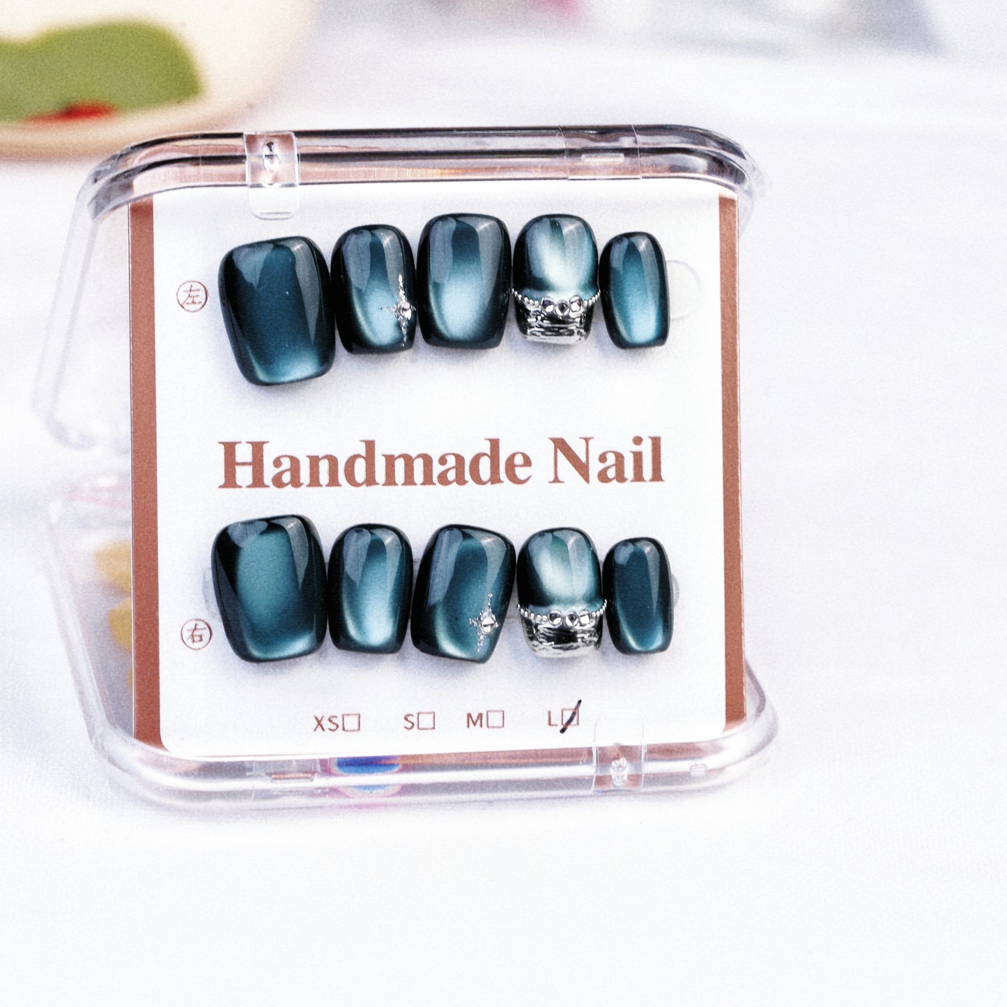 Exquisite handmade Press on Nails, "Artisan-crafted, Unique rhythm", Showcasing  beauty at fingertips