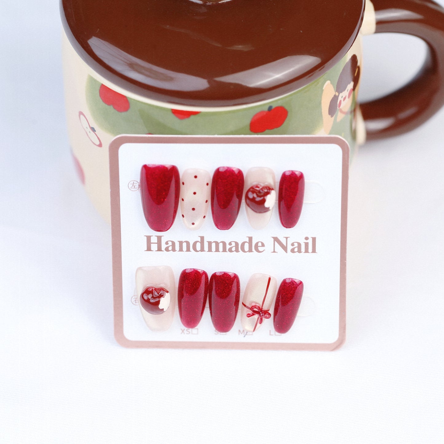 Exquisite handmade Press on Nails, "Artisan-crafted, Unique rhythm", Showcasing  beauty at fingertips