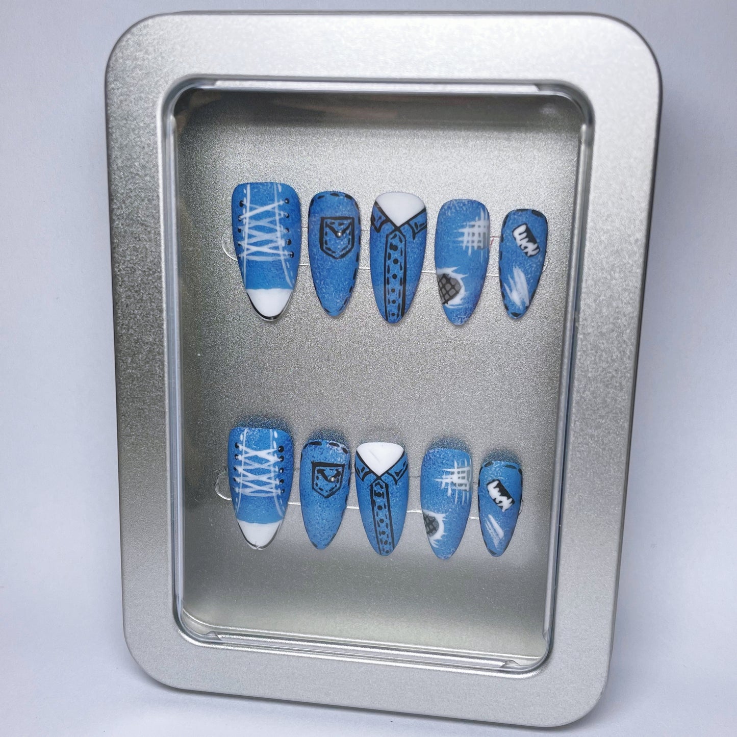 Denim - Style Pattern Handmade Press on Nails